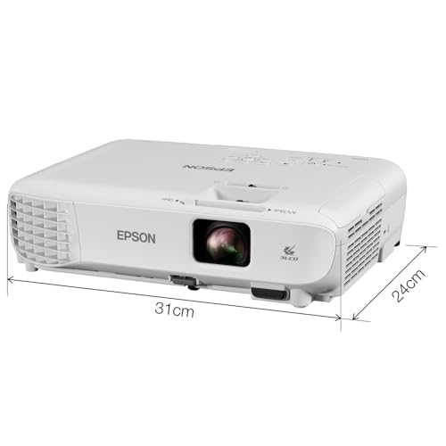 Epson EB-W06 - Proyector 3LCD (relación de contraste 16.000:1, luz blanca y en color, 3700 lúmenes, con altavoces)