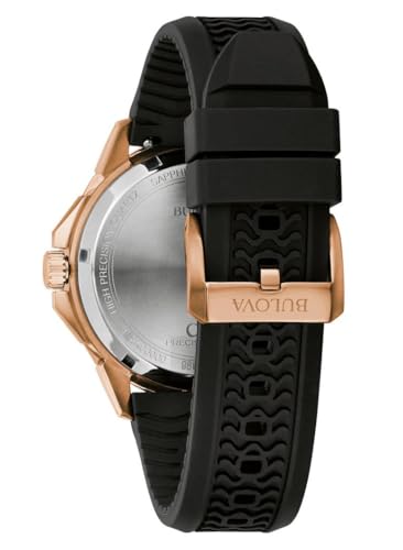 Bulova Reloj Analógico para para Hombre de Cuarzo con Correa en Caucho 98B421
