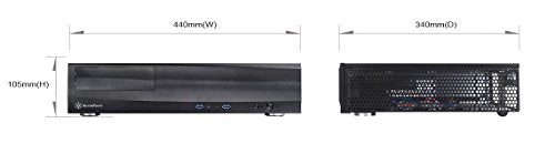 Silverstone SST-ML03B - Caja de ordenador de sobremesa (HTPC, micro-ATX, 1 x USB 3.0, interruptor de encendido/apagado integrado), negro