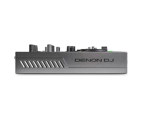 Denon DJ PRIME GO+ Controlador DJ portátil y mezclador con separación de stems, 2 decks, streaming por wifi, Bluetooth, control de luces y pantalla 7"