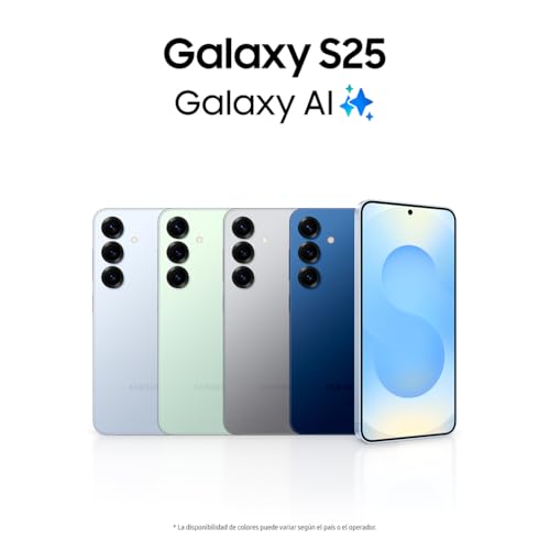 Samsung Galaxy S25 256GB Teléfono Móvil con IA, Galaxy AI, 12GB RAM, Cámara 50MP, Dual SIM, IP68, Garantía del Fabricante 3 Años + 1 Año Extra, Color Gris (Versión Española)