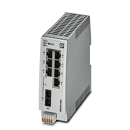 PHOENIX CONTACT FL SWITCH 2207-FX - Conmutador gestionado (7 puertos RJ45, 10/100 Mbit/s, 1 SC multimodo 100 Mbit/s, clase de protección: IP20, PROFINET Conformance Class B)