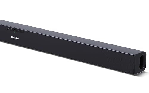 Sharp HT-SB140MT 2.0 Barra de Sonido, Cine en Casa, Bluetooth con HDMI ARC/CEC, Potencia Máxima Total de Salida 150 w, 95 cm, Color Negro Mate
