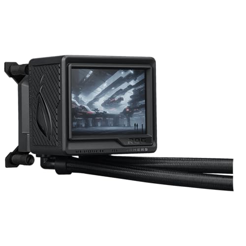 ASUS ROG Ryujin III 360 ARGB Extreme - Sistema de refrigeración AiO con Bomba Asetek Gen8 V2, Ventiladores magnéticos Reforzados, LCD de 3.5'', monitorización del Hardware y GIF Personalizados