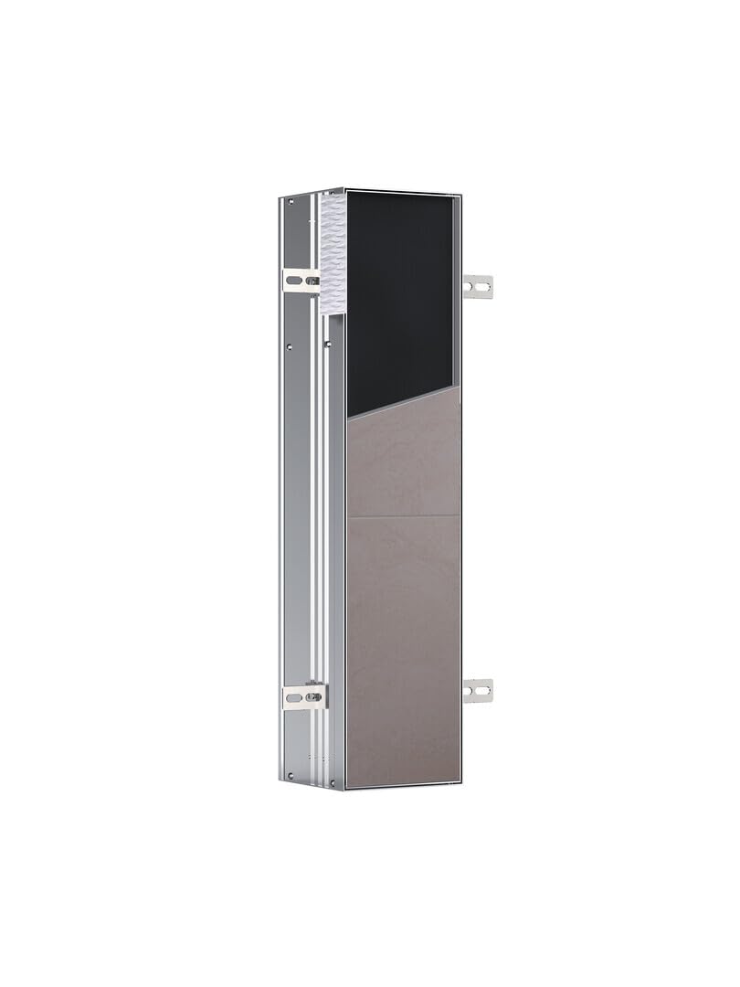 Emco asis Plus-Módulo de Inodoro Empotrado, 658 mm, Tope de Puerta Derecha, Aluminio, Papel Lateral