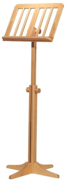 K&M 116/1 Atril de madera - madera maciza de haya color natural - atril extensible de 71,5 a 122,5 cm