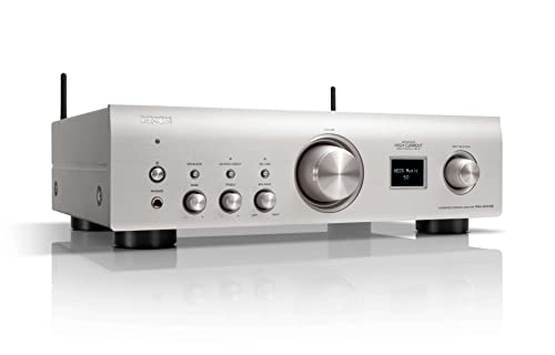 DENON Amplificador de Rosso Completo con Streaming de música a través de HEOS Built-in, Plata