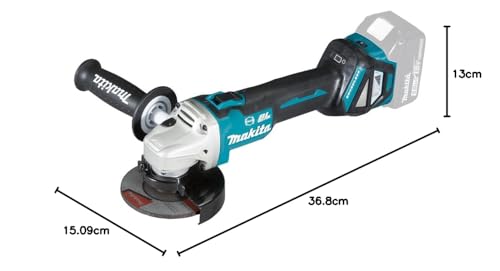 Makita DGA463Z 18V Li-Ion LXT sin escobillas 115mm amoladora angular – Baterías y cargador no incluidos