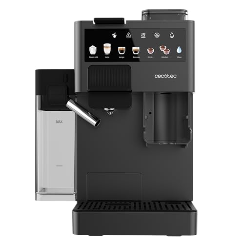 Cecotec Cafetera de Cápsula Freestyle Grind & Latte. 1400W, 20Bares, Multicápsulas, Café Grano 40g, Molinillo Cónico, 1.6L Depósito Agua, 300ml Leche, Thermoblock, Pantalla Táctil, Limpieza Automática