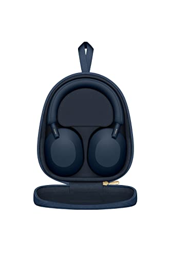 Sony WH-1000XM5 Auriculares de Diadema inalámbricos Premium con Noise Cancelling, Bluetooth, Llamadas, Hi-Res, 30 h de batería, Incluye Estuche rígido, iOS, Android - Azul Medianoche