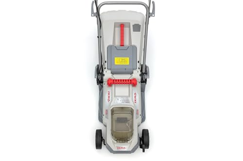IKRA cortacésped Mulching ICM 2033 con 2X batería y Cargador, Ahorro de Espacio, Superficies de césped de hasta 150m²
