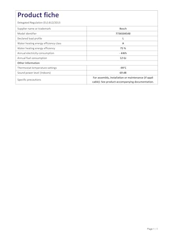 Bosch 7736504548 Calentador de Agua Hydrobattery Metano Habitación Abierta, Color Blanco