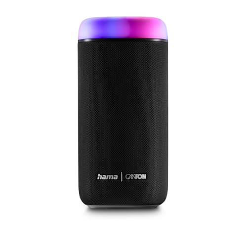 Hama Altavoz Bluetooth 30W, Resistente al Agua IPX4, Efectos de luz LED, 12 Horas de duración de la batería, Caja de música Bluetooth, Negro