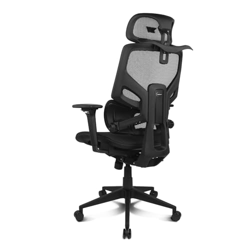 DRIFT GAMING DRAIR400 - Silla Gaming Profesional, Malla polímero Reforzado, reposabrazos Acolchados Ajustables 4D, pistón Clase 4, giratoria, inclinable, Regulable, Color Negro
