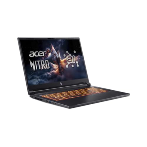 acer Nitro V 17 AI ANV17-61, Ordenador Portátil Gaming 17.3", Full HD IPS (AMD Ryzen AI 9 365, 32 GB RAM, 1024 GB SSD, GeForce RTX 5070, Sin Sistema Operativo), Negro, Teclado QWERTY Español