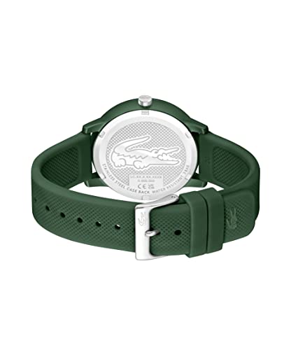 Lacoste Reloj Analógico de Cuarzo para Hombre Colección LACOSTE.12.12 Move con Correa de Silicona Caqui - 2011238