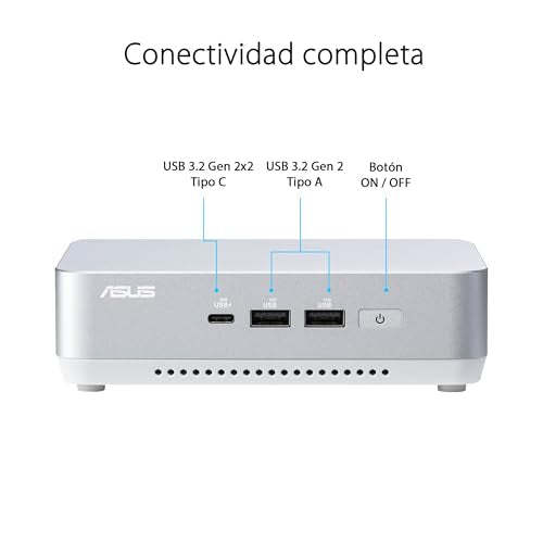 ASUS NUC 14 Pro+ - Ordenador de sobremesa (Intel Core Ultra 9 185H, Intel ARC Graphics, 32GB RAM DDR5, 1TB SSD, Windows 11 Home, no Incluye Cable de alimentación)