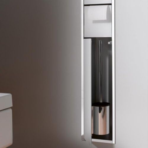 Emco Asis-Módulo de Inodoro (150), Color Cromado, Metal, Cromo, Blanco, 964 mm