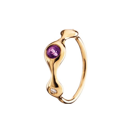Pandora 970114MX2-60 - Anillo de oro amarillo de 18 quilates, talla 20 (19,1 mm)