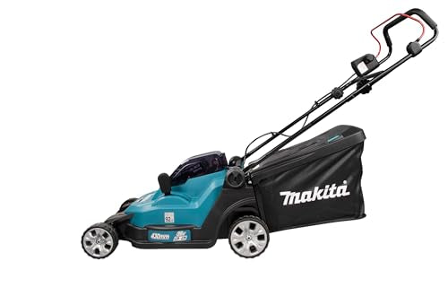 WDERNI Makita DLM432PT2 Akku-Rasenmäher 2x18V / 5,0 Ah, 2 Akkus + Doppelladegerät, 36 V, Gasolina