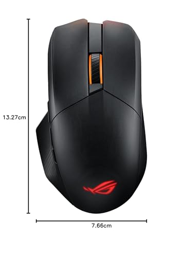 ASUS ROG Chakram X Origin - Ratón Gaming, Conectividad Triple 2.4GHz RF, Bluetooth y con Cable, Sensor de 36000 dpi, 11 Botones Programables, Joystick Desmontable, Cable Paracord, Negro