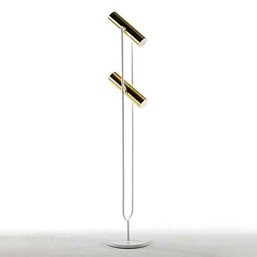 LAMPARA DE PIE 22X22X120 METAL ORO/BLANCO