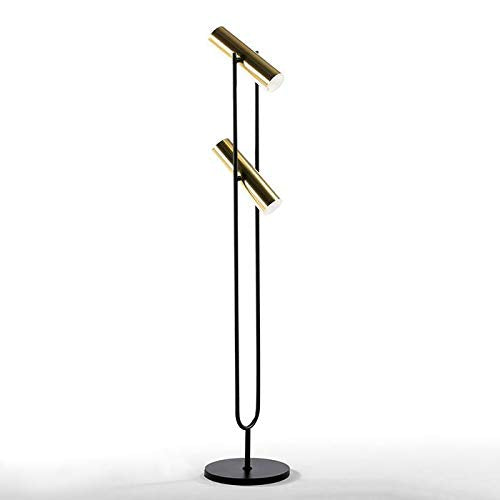 LAMPARA DE PIE 22X22X120 METAL ORO/NEGRO