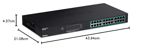 TRENDnet TPE-TG240g - Switch Gigabit PoE+ de 24 Puertos, no administrado, 10/100/1000 Mbps
