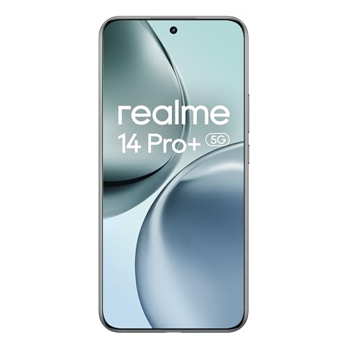 realme 14 Pro+ Smartphone 5g, 8 +256GB, Exclusivo de Amazon,Batería 5260 mAh, Cámara Sony 3X Periscópica con OIS,Diseño Que Cambia de Color con el frío,IP69, Gris(sin Adaptador)
