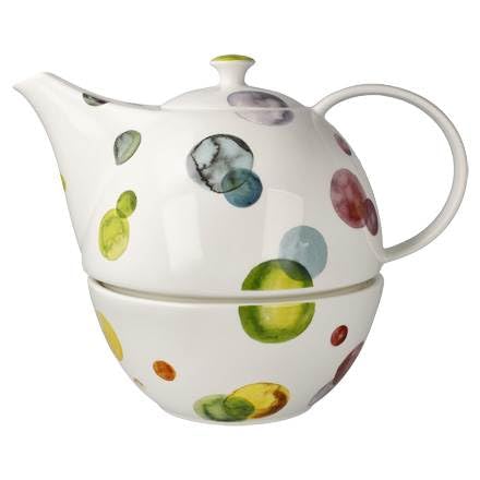 Goebel Colori Table Ware 23-123-37-1 - Tetera con calentador (porcelana, 19 x 16 cm)