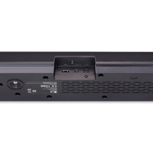 LG SQC4R - Barra de Sonido Inteligente, 220W, 2.1 Canales, Sonido Envolvente Dolby Digital con Bajos Potentes, Amplia Conectividad, HDMI, Bluetooth, USB, Entrada Óptica y App Android/iOS, color Negro