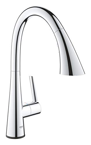 Grohe Zedra Touch - grifo de cocina con tecnología touch, caño en C y triple spray (30219002)