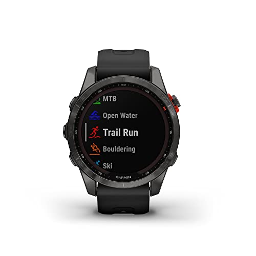 Garmin fēnix 7S Solar, Reloj GPS Multideporte con Carga Solar, Pantalla táctil, frecuencia cardíaca, mapas y música, Negro, Reacondicionado