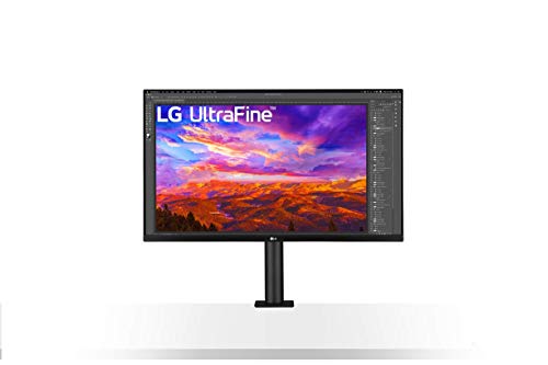 LG 32UN88A-W - Monitor 4K UHD UltraFine Ergo 32 pulgadas, 3840x2160, 60Hz, 5 ms, 1000:1, 350nit, DCI-P3 95%, 16:9, HDMI, DisplayPort, Conectividad Universal, Inclinación Ajustable, Color Blanco