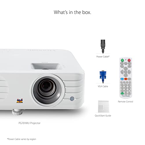 Viewsonic PG701WU vidéo-projecteur Projecteur à focale Standard 3500 ANSI lumens DMD WUXGA (1920x1200) Blanc