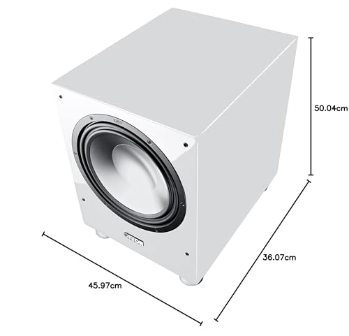 Canton SUB 1200 R 500 W Blanco - Subwoofer (500 W, 18 - 200 Hz, 50 - 200 Hz, 30,5 cm (12"), Blanco, 36 cm)
