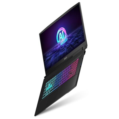 MSI Katana A17 AI B8VG-874XES - Ordenador portátil Gaming 17,3" QHD, 240Hz (AMD Ryzen 9 8945HS, 32GB RAM, 1TB SSD, RTX 4070, Free Dos) Black - Teclado QWERTY español