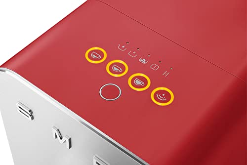 SMEG BCC02RDMEU Cafetera automática compacta con función vapor, color rojo mate