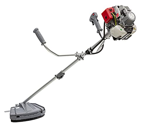 IKRA desbrozadora a Gasolina IBF 31-4 Incl. Correa de Hombro Profesional, Escudo Protector, Bobina, Disco de 3 Puntas y 8 Puntas