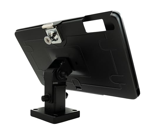 System-S Soporte de Techo de Pared con Cerradura para iPad de 10,2 Pulgadas, inclinable 180°, Color Negro