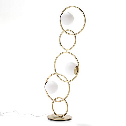 LAMPARA DE PIE 45X27X126 CRISTAL/METAL DORADO