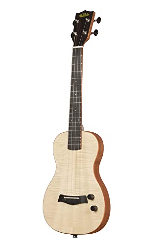 Kala KA SB MAP T Solid Body Electric Flame Arce Tenor, con bolsa