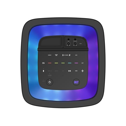 Sony ULT Tower 9, Ultimate Bluetooth Party Speaker, 25 H de batería y alimentación de Red, 2 Modos ULT Power Sound, X-Balanced Speaker, 360 Luces y Sonido, entradas de Karaoke, Negro