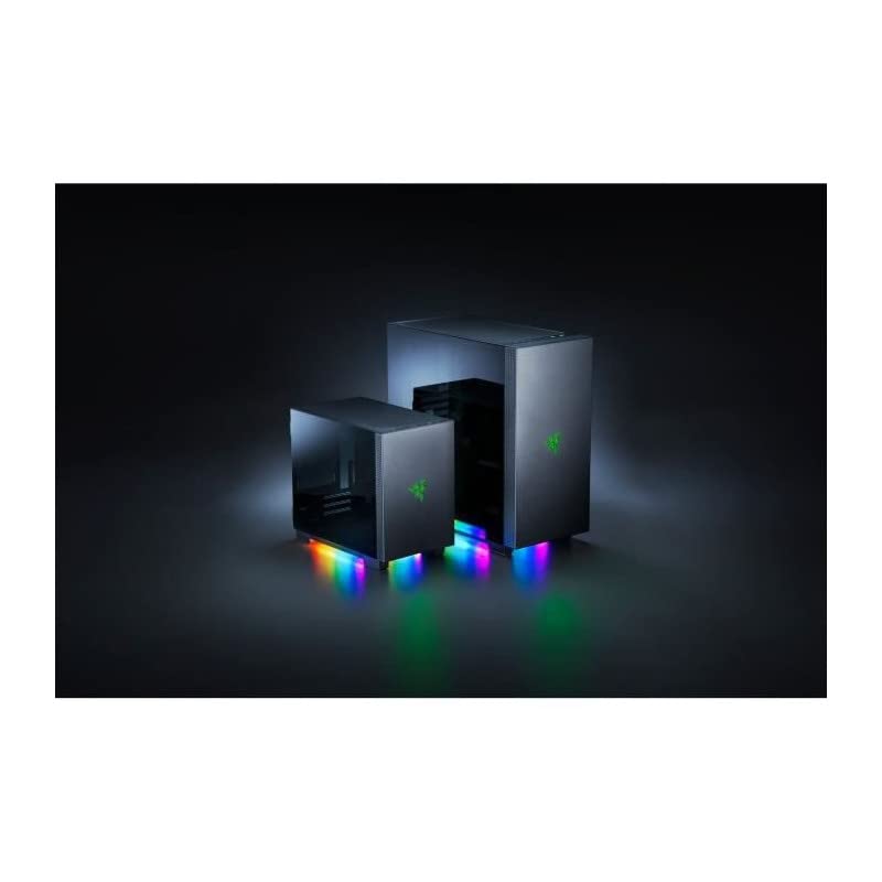 Razer Tomahawk Mini-ITX - Caja para juegos con Razer Chroma RGB (Puertas con bisagras en ambos lados, ventilación, filtro de polvo, gestión de cables, para radiadores de hasta 240 mm)