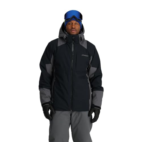 Spyder Men's Contact Jacket Ski, Black, L