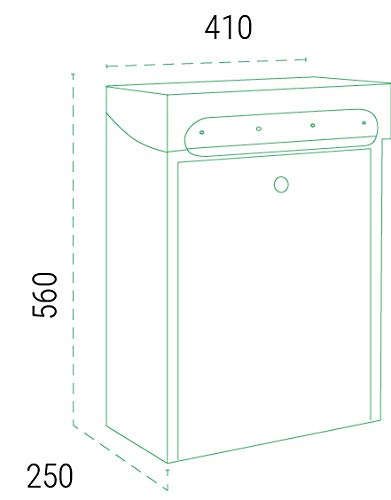 Arregui Multipack EP3001 Individual de Acero para paquetería pequeña, buzón para Paquetes, Blanco