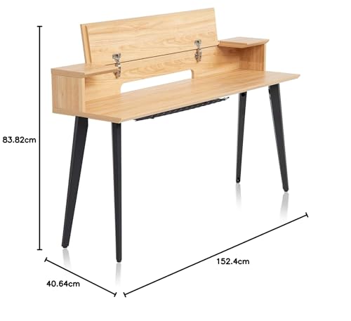 Gator Frameworks GFW-ELITEKEYTBL88-MPL Escritorio de Estudio, Madera contrachapada, Crema