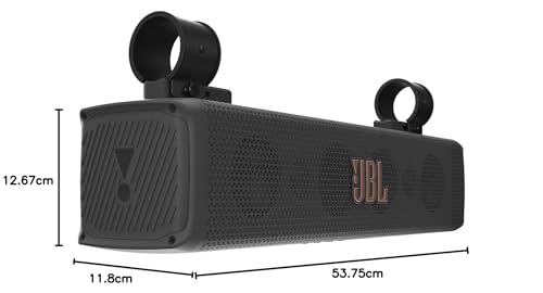JBL Altavoz RallyBar S de 21" - Barra de Sonido Bluetooth Exterior para Vehículos y Barco Marino con 8 Altavoces Potente Resistentes al Agua, Amplificador de 150 W rms y Subwoofer Integrado
