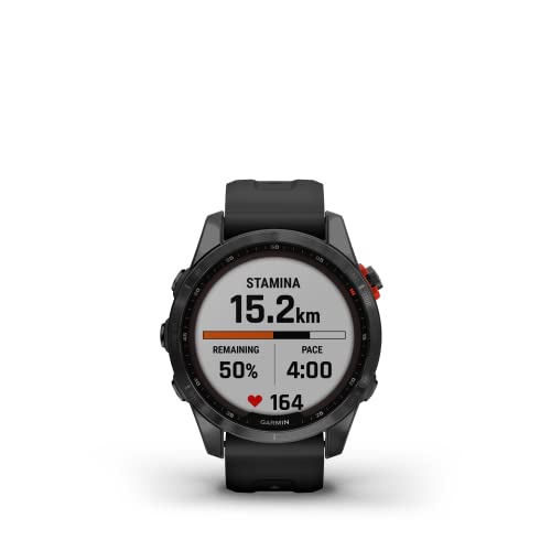 Garmin fēnix 7S Solar, Reloj GPS Multideporte con Carga Solar, Pantalla táctil, frecuencia cardíaca, mapas y música, Negro, Reacondicionado