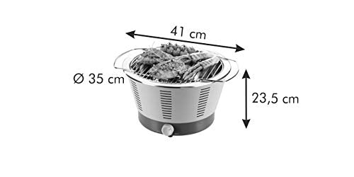 Tescoma Party Time Grill, Acero Inoxidable, Gris, 41,5 x 36,5 x 22,5 cm